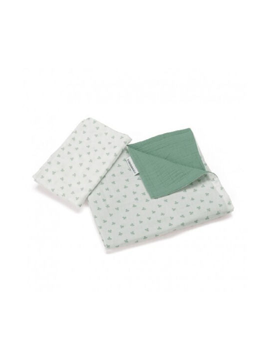 Foppapedretti Baby Duvet Cover Set With Pillowcase Green 100x150cm