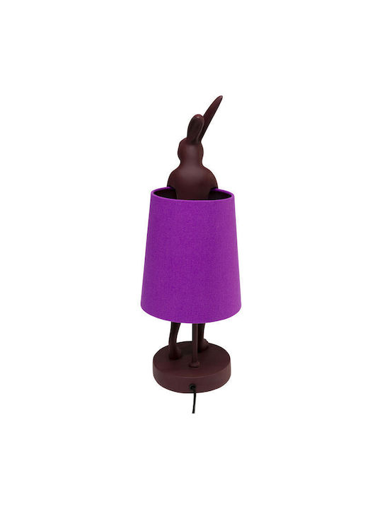 Kare Design Μεταλλικό Πορτατίφ με Μωβ Καπέλο και Κόκκινη Βάση