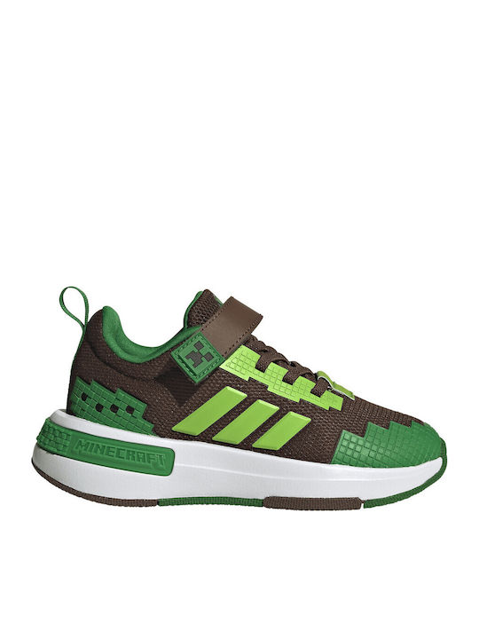 Kids Sports Shoes Running with Hoop & Loop Closure Green