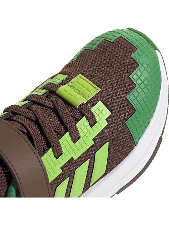 Kids Sports Shoes Running with Hoop & Loop Closure Green
