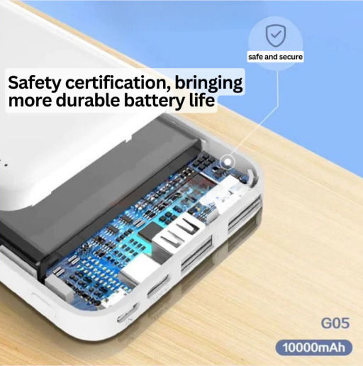 Pavareal G05 Външна Батерия 10000mAh Мобилен И Таблет Usb-C Micro-Usb И Led Индикатор Бяла