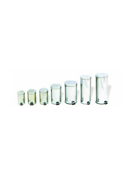 Klikareto Waste Bin Made of Inox Silver 30L
