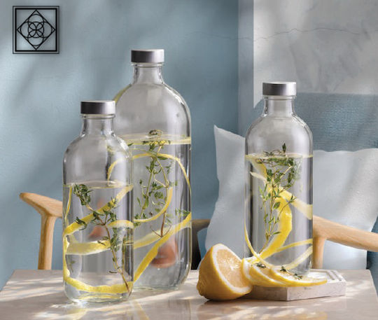Espiel Iconic Flasche Wasser Glas mit Schraubverschluss Transparent Espiel Iconic Flasche Wasser Glas mit Schraubverschluss Transparent