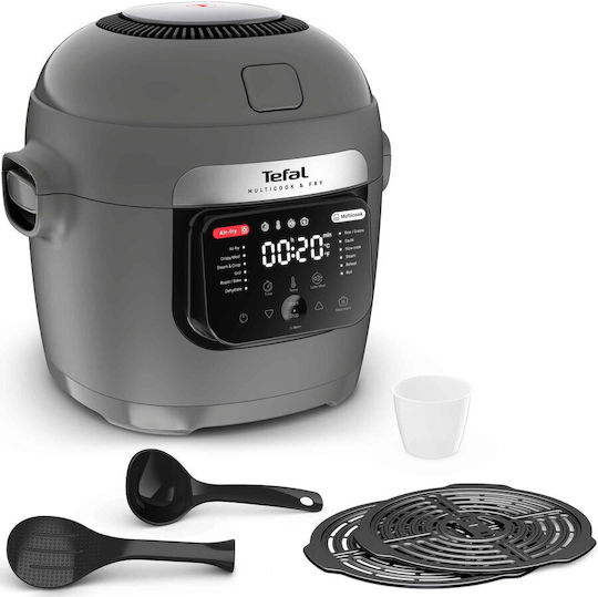 Tefal Πολυμάγειρας 1600W με Χωρητικότητα 6lt Γκρι