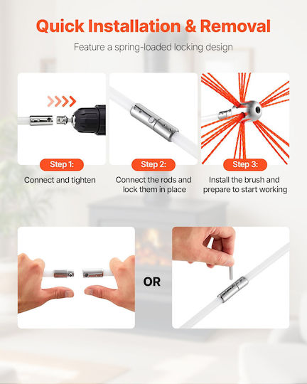 Vevor Metallic Chimney Cleaning Brush Square