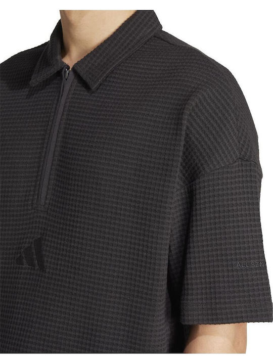 Polo Bluza Tricou Cu Mânecă Scurtă Neagră
