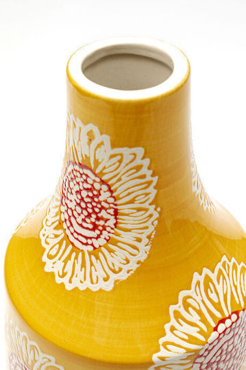 Kare Design Βάζο Γυάλινο Big Bloom Κίτρινο