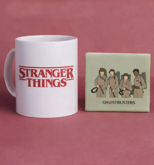 Gift Box Stranger Things Special Wooden Box Mug Candle Notebook & Coaster Code 03250