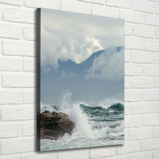 Gemälde Leinwand Ästhetische Raumaufwertung Stürmisches Meer 70x100 cm