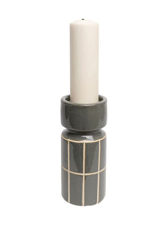 Kare Design Candle Holder Ceramic in Blue Color 11x25x11cm 1pcs