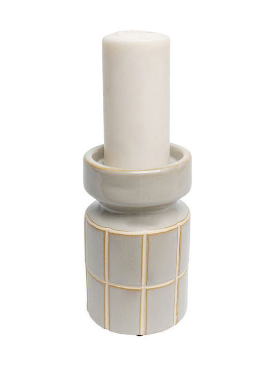 Kare Design Candle Holder Ceramic in Gray Color 11x18x11cm 1pcs