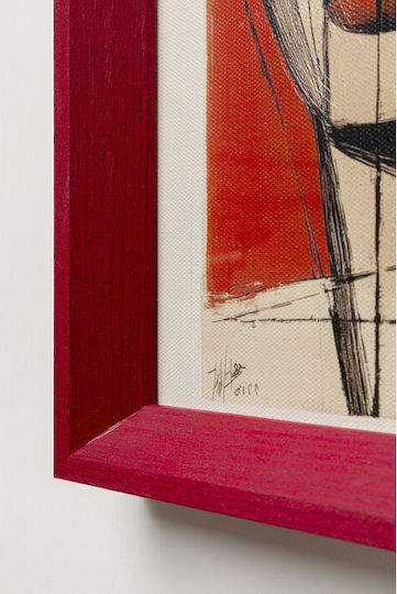Gerahmtes Bild Porträt Modern 22x27cm 2 Stück