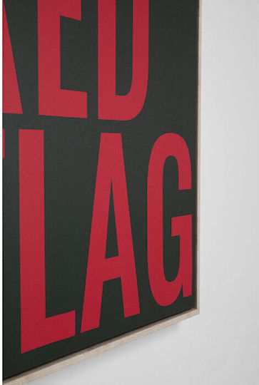 Πίνακας Καμβάς Red Flag Πλαίσιο Μαύρος 40x60εκ