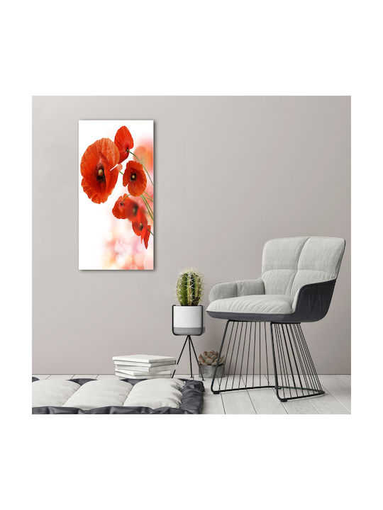 Wandbild Leinwand Hochwertiger Druck Wildes Mohn 50x100 cm