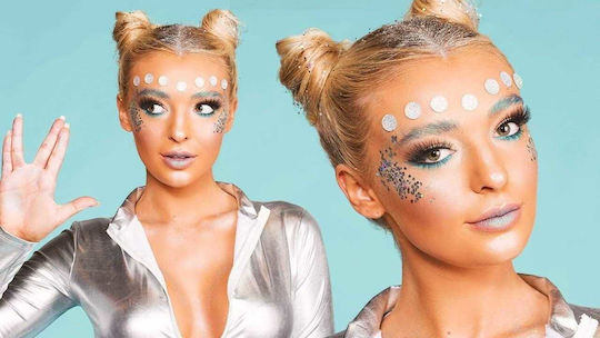 Karneval Face Painting Silber