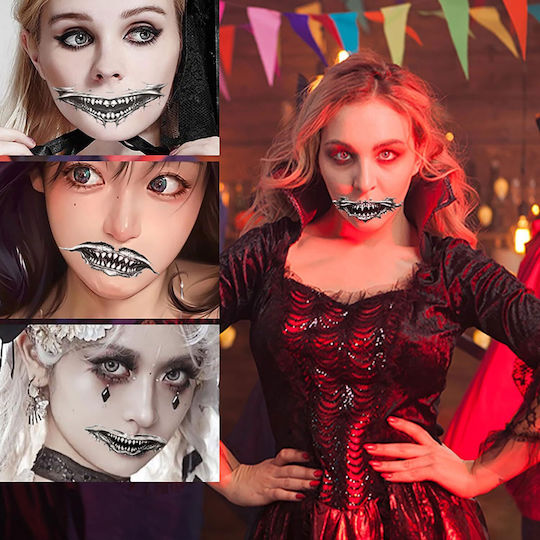 Carnival Tattoo for Halloween Black 10 Pieces