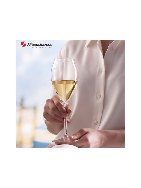 Espiel Monte Carlo Set of Glasses for White and Red Wine made of Glass in Red Color 6pcs
