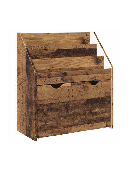 Kids Wooden Bookcase Brown 60x29.5x69cm