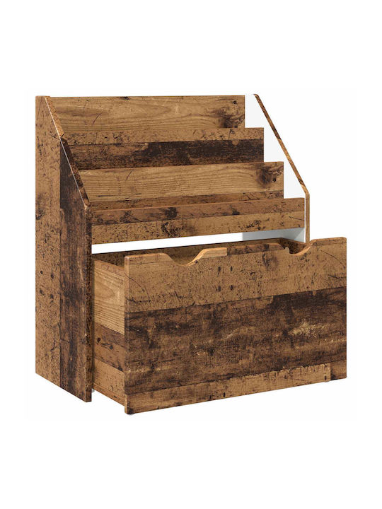 Kids Wooden Bookcase Brown 60x29.5x69cm