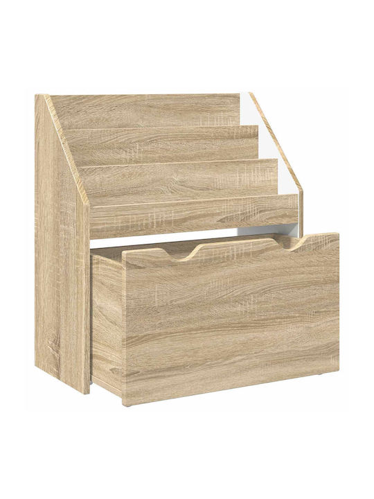 Kids Wooden Bookcase Brown 60x29.5x69cm
