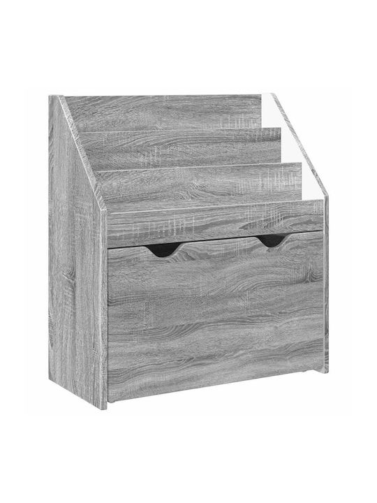Βιβλιοθήκη Δαπέδου Ξύλινη Γκρι 60x29.5x69cm