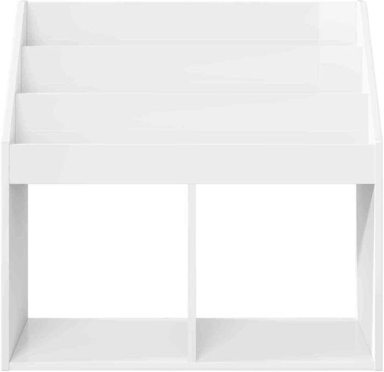 Βιβλιοθήκη Δαπέδου Ξύλινη Λευκή 72.5x29.5x69cm