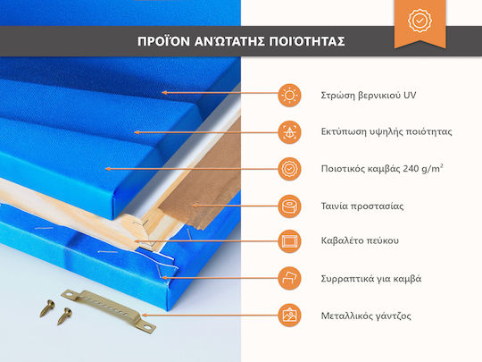 Wandbild Segeltuch Gestaltet Anspruchsvolle Dekoration Graffiti 100x50 cm