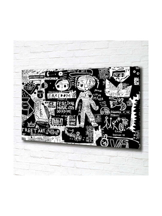 Canvas Painting Bedroom Aesthetic Decoration Graffiti 100x70 Cm
