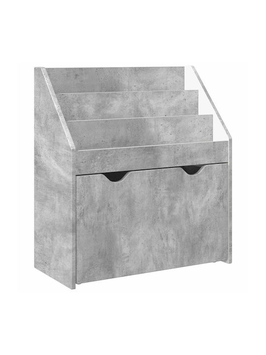 Βιβλιοθήκη Δαπέδου Ξύλινη Γκρι 60x29.5x69cm