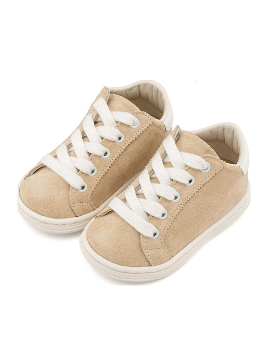 Babywalker Βαπτιστικά Δερμάτινα Sneakers Μπεζ