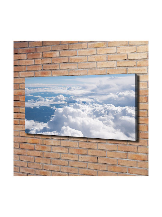 Wall Canvas Painting Permanent Decoration The View Airplane 120x60 Cm