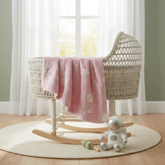 Nansydimo Decke Wickeltücher für Kinderzimmer Rosa 90x100cm