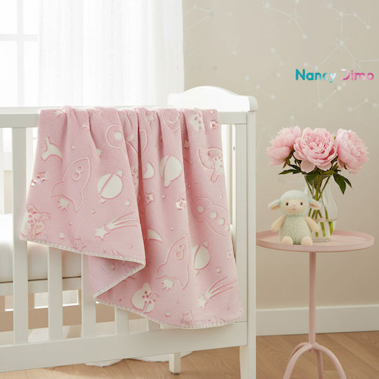 Nansydimo Decke Wickeltücher für Kinderzimmer Rosa 90x100cm