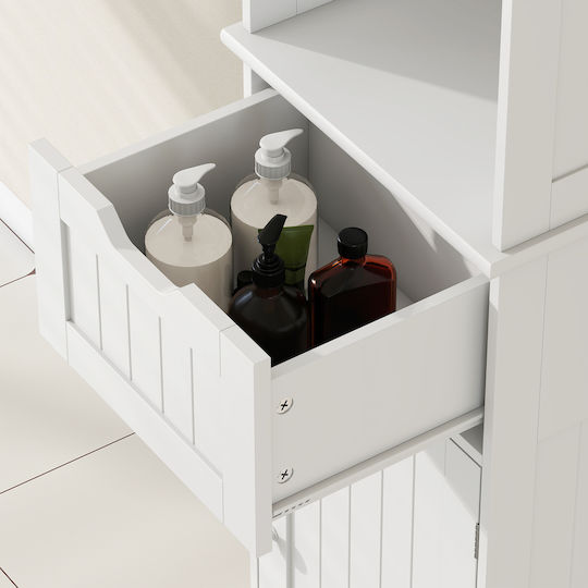 HomCom Бански Шкаф 40x30x170см Бял