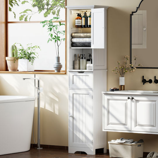 HomCom Бански Шкаф 40x30x170см Бял
