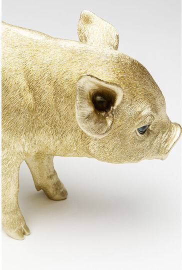 Διακοσμητικός Κουμπαράς Pig Χρυσό 37.6x14.2x23εκ