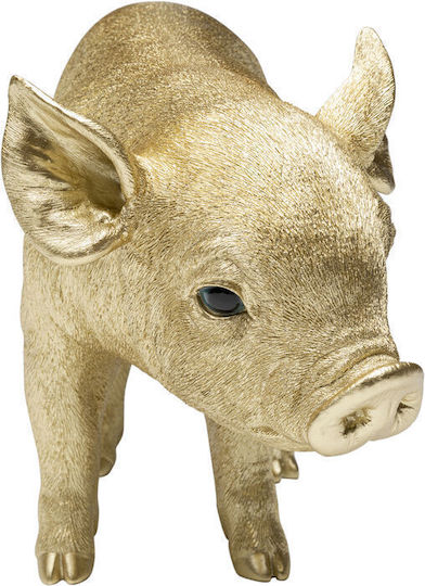 Διακοσμητικός Κουμπαράς Pig Χρυσό 37.6x14.2x23εκ