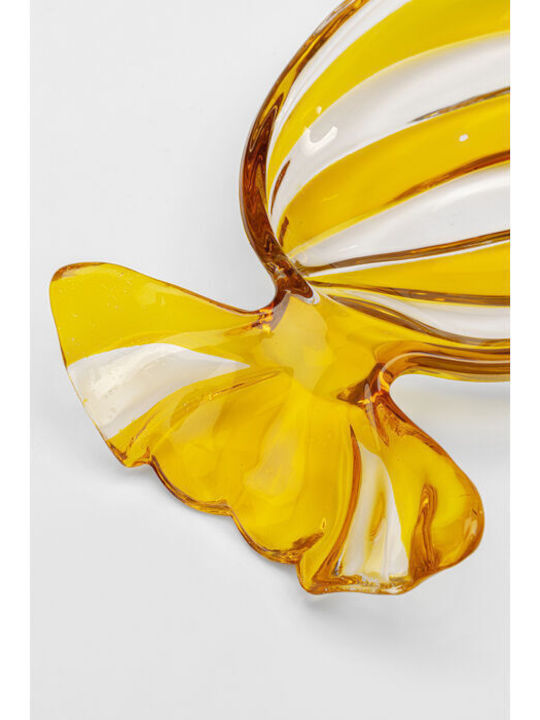 Kare Design Dekorative Schüssel Glas Gelb 34x15x4.5cm 1Stück