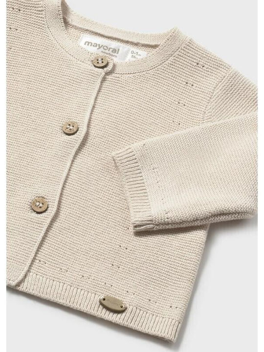 Kinder-Strickjacke Baumwolle Beiges