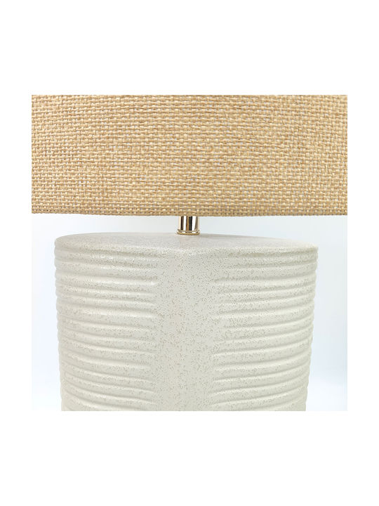 InTheBox Selene Ceramic Table Lamp with Beige Shade and Base