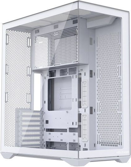 Modecom Volcano SPACE XL NF Gaming Full Tower Κουτί Υπολογιστή με Πλαϊνό Παράθυρο και ARGB Φωτισμό Λευκό
