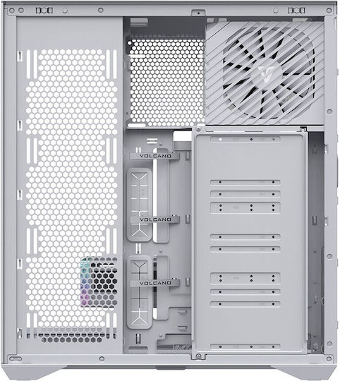 Modecom Volcano SPACE XL NF Gaming Full Tower Κουτί Υπολογιστή με Πλαϊνό Παράθυρο και ARGB Φωτισμό Λευκό