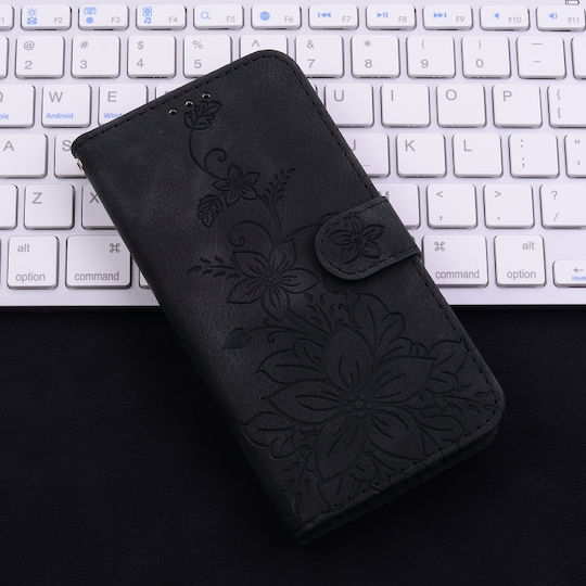 Geprägt Brieftasche Silikon / Leder / Synthetisches Leder Schwarz (Galaxy XCover7)