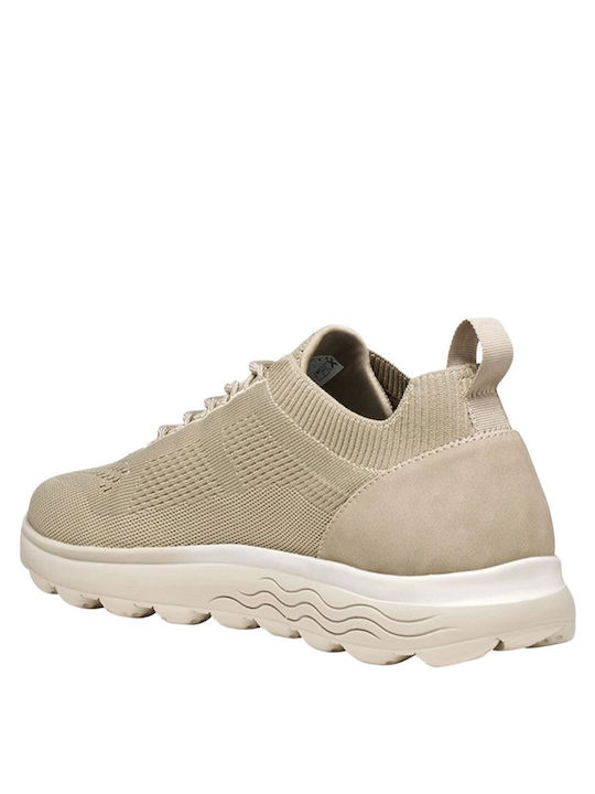 U Spherica A Knitted Anatomical Sneakers Beige