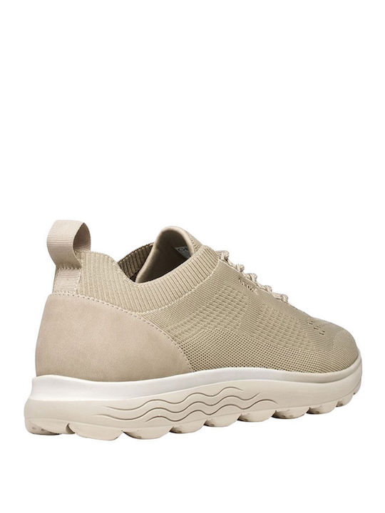 U Spherica A Knitted Anatomical Sneakers Beige