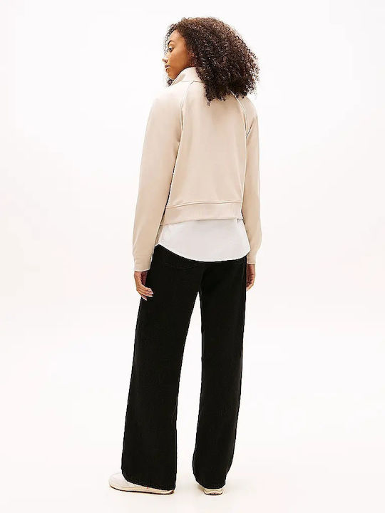 Women's Sweatshirt Jacket Beige