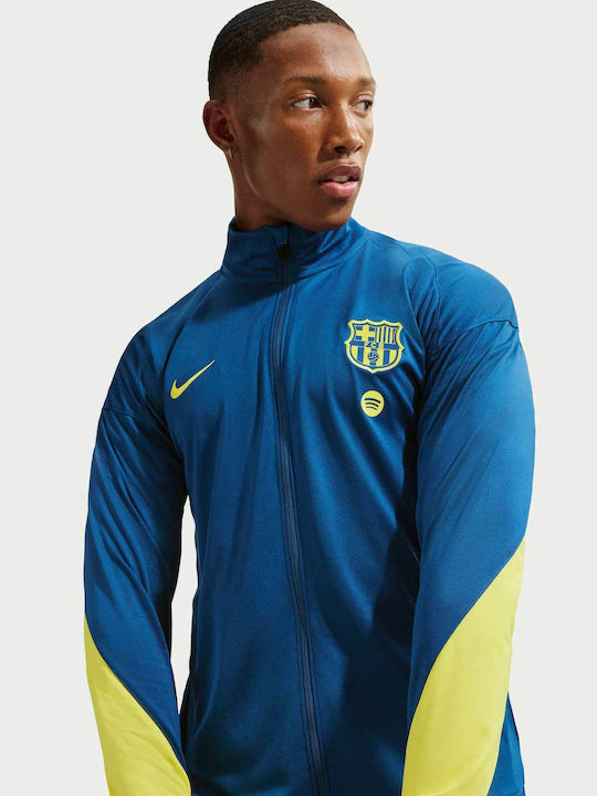 Fc Barcelona Soccer Sweatpants Dri-Fit Glossy with Elastic Blue