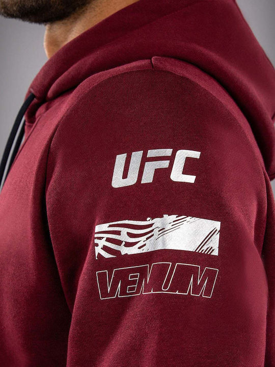 Authentic Fight Sweatshirt with Hood Burgundy