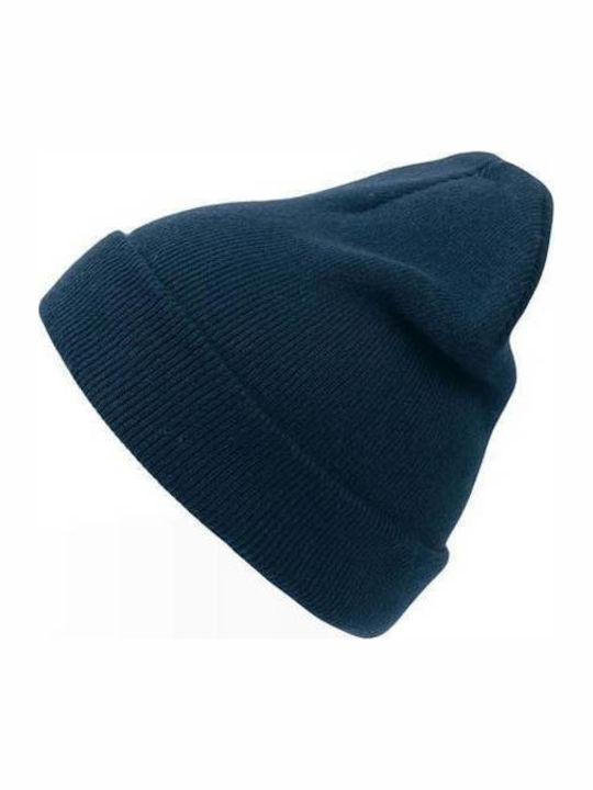Beanie Unisex Beanie Knitted in Navy Blue color