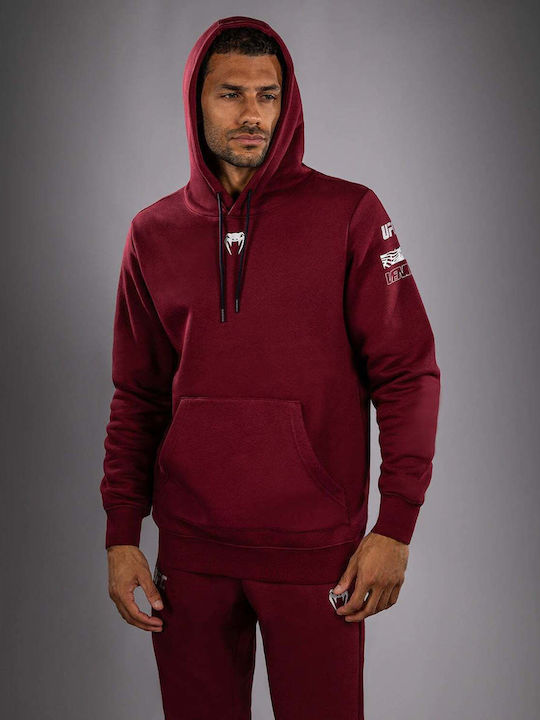 Authentic Fight Sweatshirt with Hood Burgundy